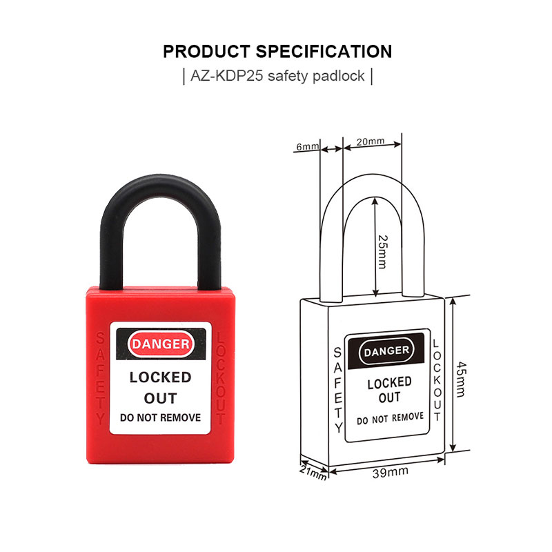 25mm Nylon Shackle Safety Padlock